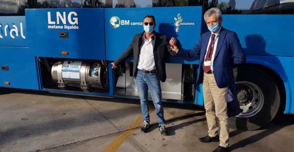An Ecomotive heart on the first two Italian dual fuel LNG buses delivered to Cotral